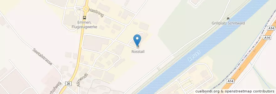Mapa de ubicacion de Rosstall en スイス, Luzern.