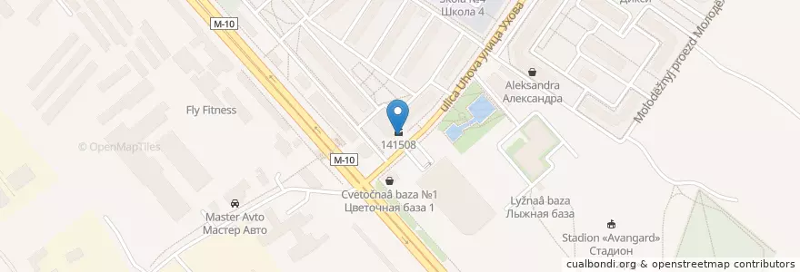 Mapa de ubicacion de 141508 en Россия, Центральный Федеральный Округ, Московская Область, Городской Округ Солнечногорск.