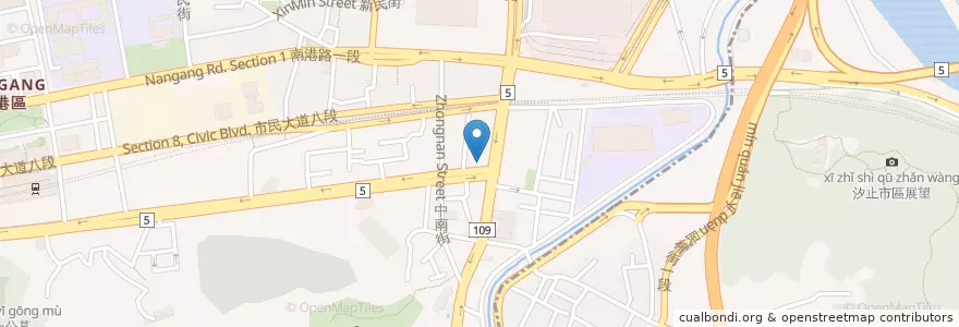 Mapa de ubicacion de 帝王食補 世貿店 en Taiwan, Nuova Taipei, Taipei, Distretto Di Nangang.