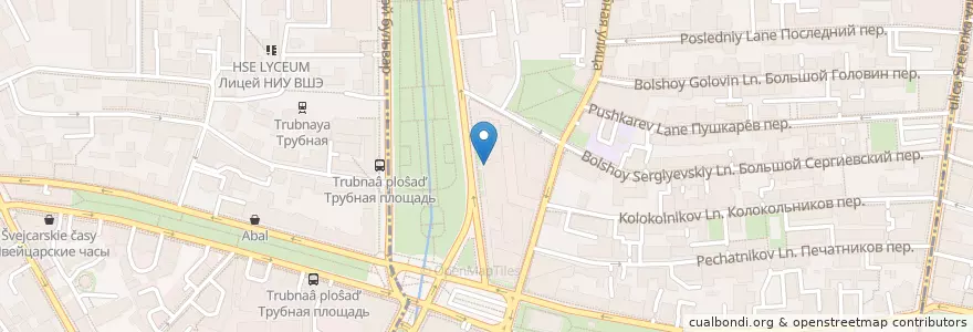 Mapa de ubicacion de Фора-банк en Rusia, Центральный Федеральный Округ, Москва, Центральный Административный Округ, Мещанский Район.