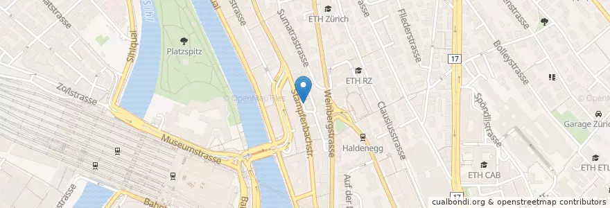 Mapa de ubicacion de Hotel Bristol en Svizzera, Zurigo, Distretto Di Zurigo, Zurigo.