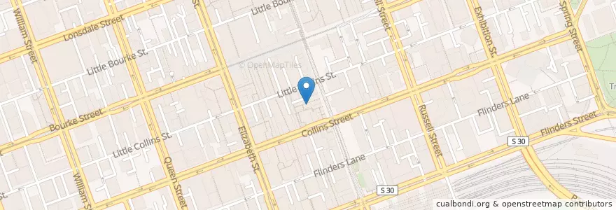 Mapa de ubicacion de Chocolate Arcade en استرالیا, Victoria, City Of Melbourne.