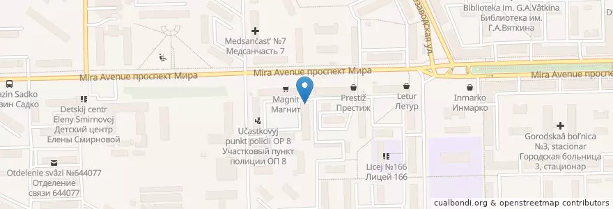 Mapa de ubicacion de Ваша аптечка en Russie, District Fédéral Sibérien, Oblast D'Omsk, Омский Район, Городской Округ Омск.