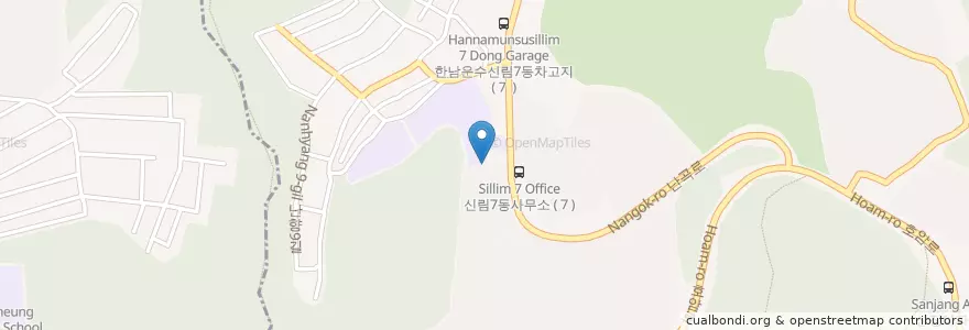 Mapa de ubicacion de 난향동 en Corea Del Sur, Seúl, 금천구, 난향동.