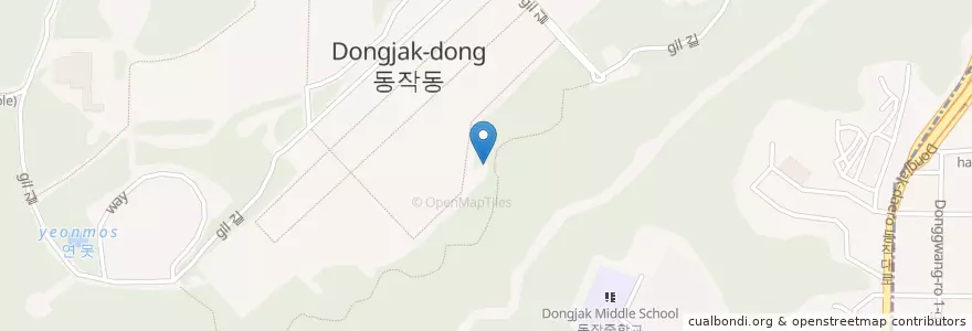Mapa de ubicacion de Sadang 2(i)-dong en South Korea, Seoul, Dongjak-Gu, Sadang 2(I)-Dong.