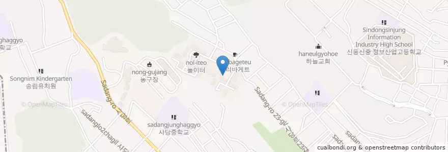Mapa de ubicacion de 사당3동 en Corea Del Sud, Seul, 동작구, 사당3동.