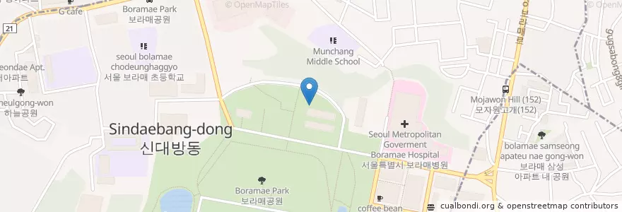 Mapa de ubicacion de 신대방2동 en Coreia Do Sul, Seul, 동작구, 신대방2동.