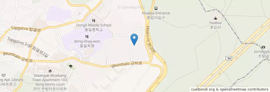 Mapa de ubicacion de 시흥2동 en 大韓民国, ソウル, 衿川区, 시흥2동.