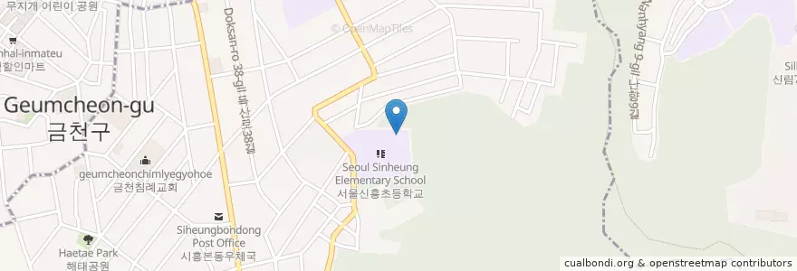 Mapa de ubicacion de 시흥4동 en كوريا الجنوبية, سول, 금천구, 시흥4동.