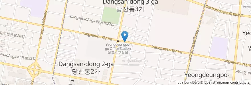 Mapa de ubicacion de 당산1동 en Corea Del Sur, Seúl, 영등포구, 당산1동.