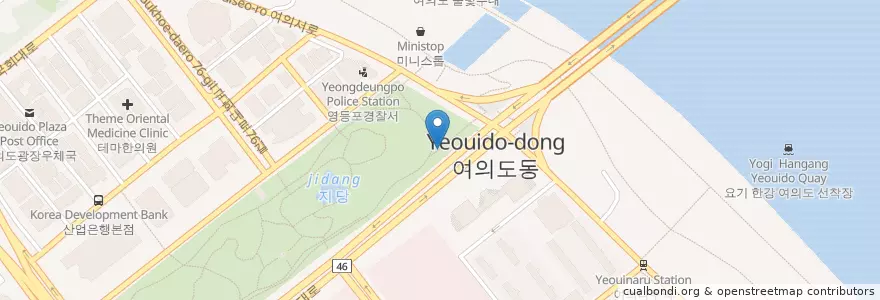 Mapa de ubicacion de 여의동 en 韩国/南韓, 首尔, 永登浦區, 여의동.