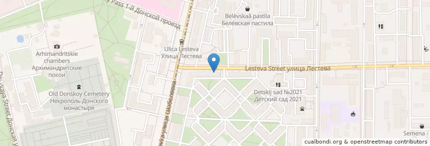 Mapa de ubicacion de Клинико-диагностическая лаборатория en Rusland, Centraal Federaal District, Moskou, Южный Административный Округ, Донской Район.
