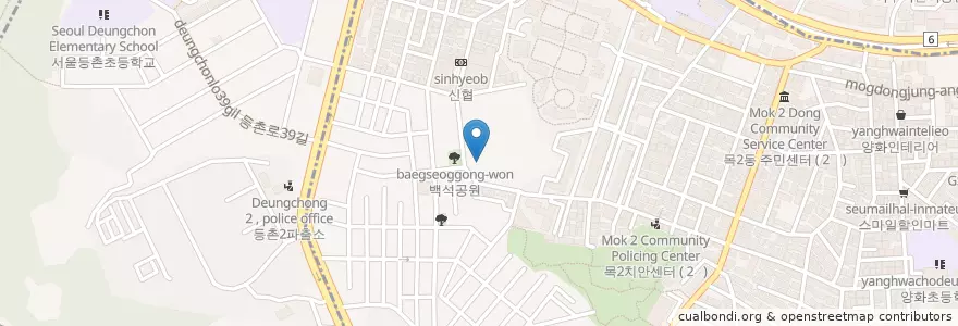 Mapa de ubicacion de 목3동 en 대한민국, 서울, 양천구, 목3동.