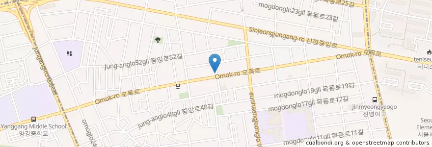 Mapa de ubicacion de 신정4동 en 대한민국, 서울, 양천구, 신정4동.