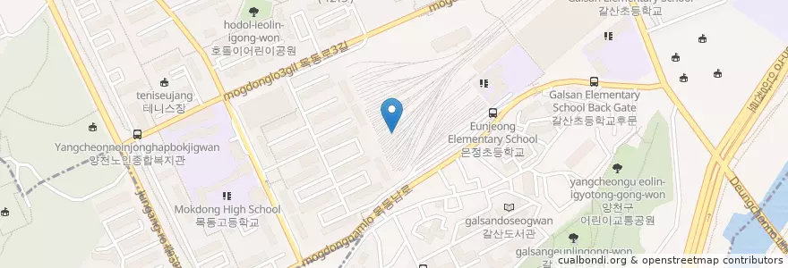 Mapa de ubicacion de 신정7동 en 대한민국, 서울, 구로구, 양천구, 신정7동.