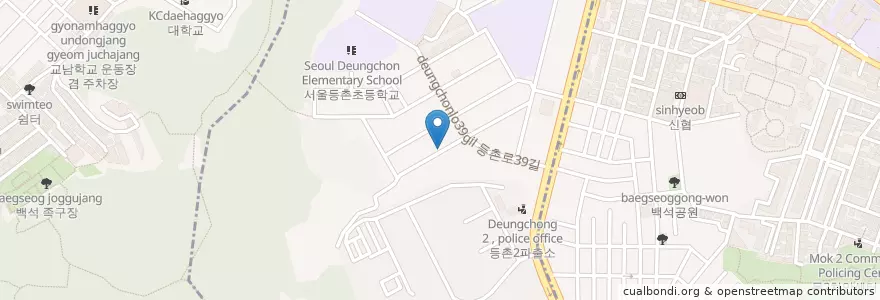 Mapa de ubicacion de 등촌2동 en Corée Du Sud, Séoul, 강서구, 등촌2동.