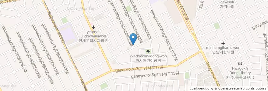 Mapa de ubicacion de 화곡1동 en Corea Del Sur, Seúl, 강서구, 화곡1동.