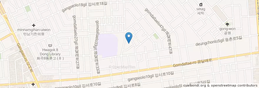 Mapa de ubicacion de 화곡2동 en 대한민국, 서울, 강서구, 화곡2동.