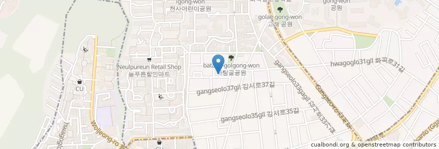 Mapa de ubicacion de 화곡3동 en Corea Del Sur, Seúl, 강서구, 화곡3동.