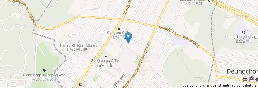Mapa de ubicacion de 화곡6동 en 大韓民国, ソウル, 江西区, 화곡6동.