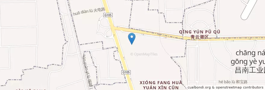 Mapa de ubicacion de 三家店街道 en الصين, جيانغشي, نانتشانغ, 青云谱区, 三家店街道.