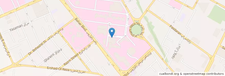 Mapa de ubicacion de مرکز سم شناسی پزشکی en إیران, محافظة خراسان رضوي, مقاطعة مشهد, مشهد, بخش مرکزی شهرستان مشهد.