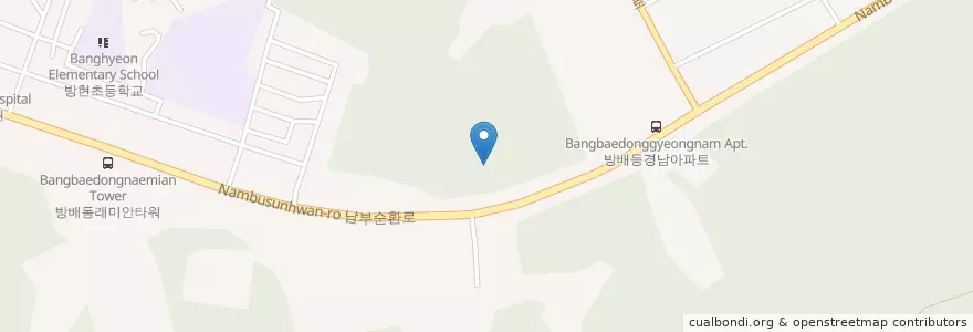 Mapa de ubicacion de 방배3동 en 대한민국, 서울, 서초구, 방배3동, 방배동.