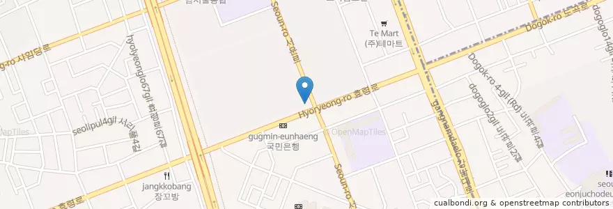 Mapa de ubicacion de 서초2동 en Corea Del Sur, Seúl, 서초구, 서초동, 서초2동.
