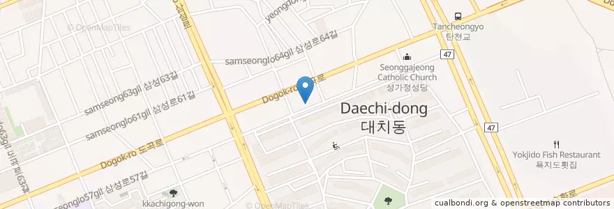 Mapa de ubicacion de 대치동 en كوريا الجنوبية, سول, 강남구, 대치동, 대치2동.