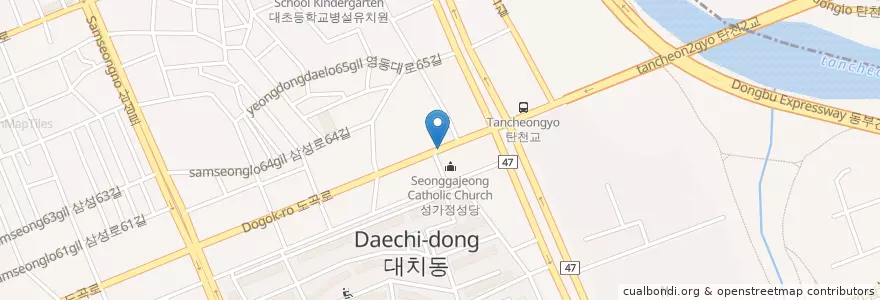 Mapa de ubicacion de 대치2동 en کره جنوبی, سئول, 강남구, 대치동, 대치2동.