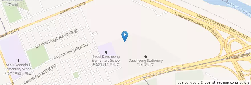 Mapa de ubicacion de 일원1동 en 대한민국, 서울, 강남구, 일원1동.