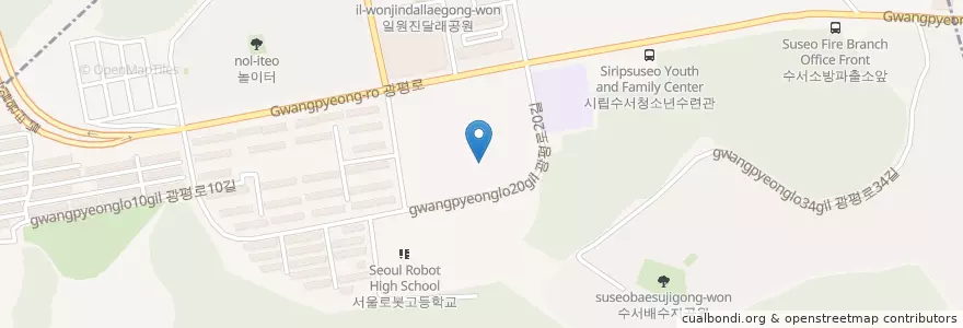 Mapa de ubicacion de 일원본동 en Coreia Do Sul, Seul, 강남구, 일원본동.