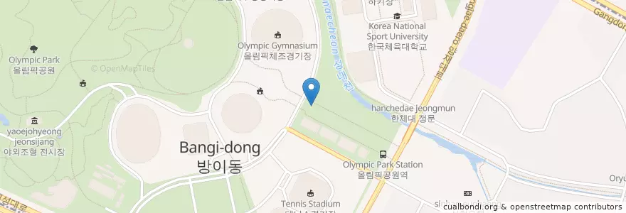 Mapa de ubicacion de 오륜동 en Corée Du Sud, Séoul, 송파구, 오륜동.