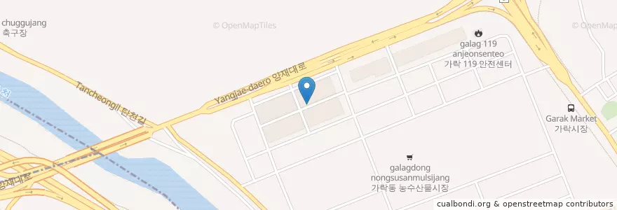 Mapa de ubicacion de 가락1동 en Corea Del Sur, Seúl, 송파구, 가락1동.