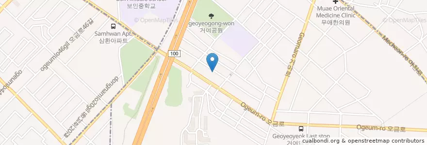 Mapa de ubicacion de 거여1동 en Zuid-Korea, Seoel, 송파구, 거여1동.