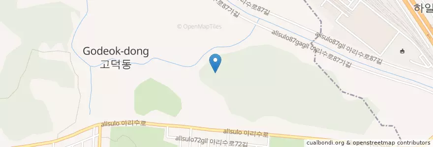 Mapa de ubicacion de 고덕2동 en Güney Kore, Seul, 강동구, 고덕2동, 고덕동.