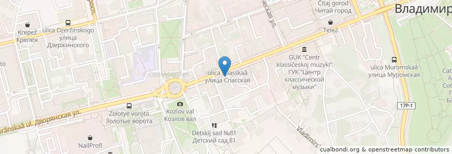 Mapa de ubicacion de Сити-микс en Rússia, Distrito Federal Central, Владимирская Область, Городской Округ Владимир.