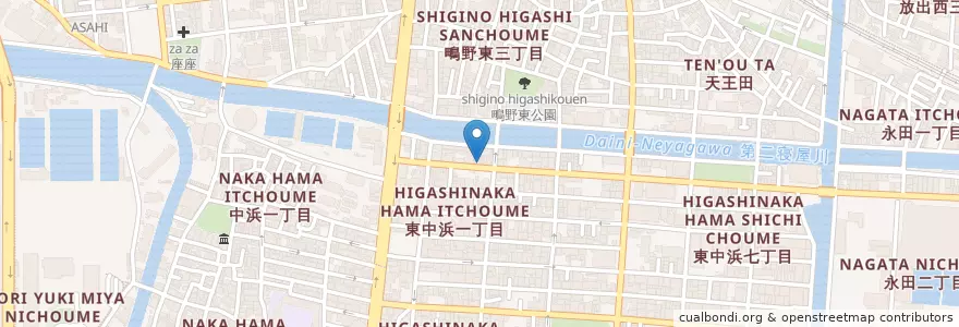 Mapa de ubicacion de 清水医院 en ژاپن, 大阪府, 大阪市, 城東区.