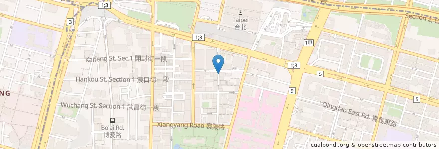 Mapa de ubicacion de 局烤壽司 en 臺灣, 新北市, 臺北市, 中正區.