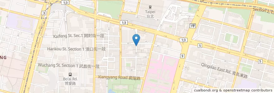 Mapa de ubicacion de 八芳快炒 en تايوان, تايبيه الجديدة, تايبيه, 中正區.