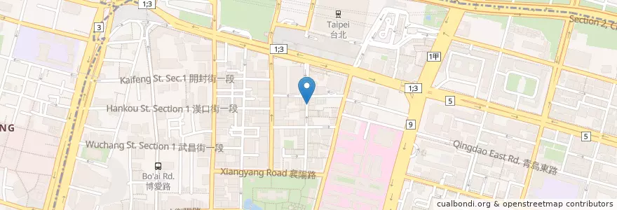 Mapa de ubicacion de 日式壽喜丼飯 en Taiwan, 新北市, Taipei, 中正區.