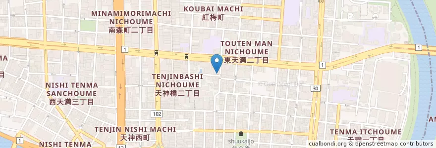 Mapa de ubicacion de カステイリョ en ژاپن, 大阪府, 大阪市, 北区.