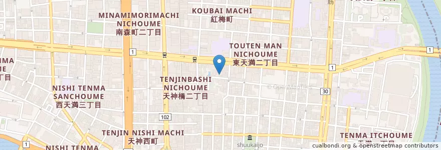 Mapa de ubicacion de まさ美 en 日本, 大阪府, 大阪市, 北区.
