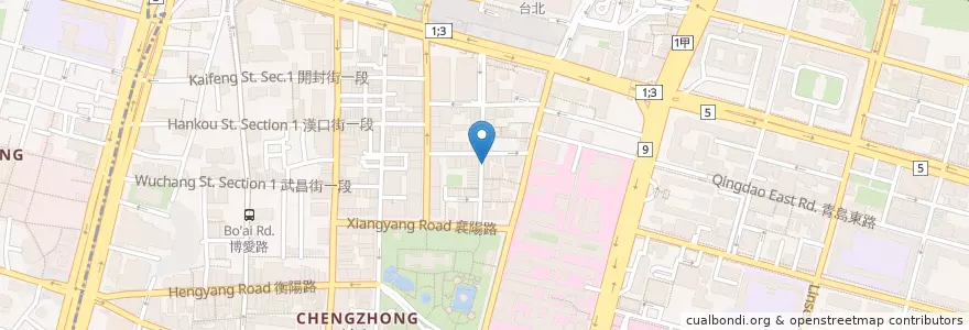 Mapa de ubicacion de 八方雲集 en 台湾, 新北市, 台北市, 中正区.