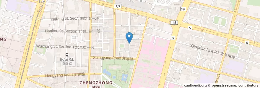 Mapa de ubicacion de 肥老闆 en Тайвань, Новый Тайбэй, Тайбэй, 中正區.