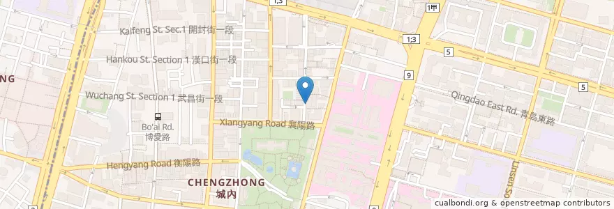 Mapa de ubicacion de 長崎煮麵 en Taiwan, 新北市, Taipei, 中正區.