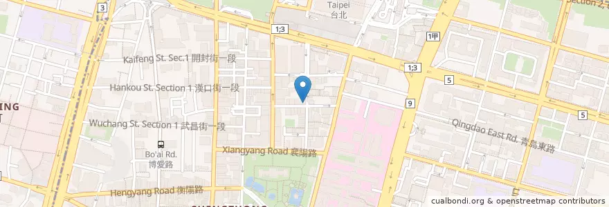 Mapa de ubicacion de 華南銀行自動櫃員機 en 臺灣, 新北市, 臺北市, 中正區.