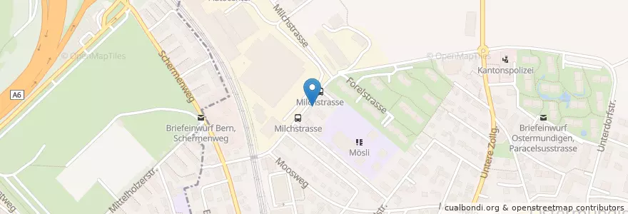 Mapa de ubicacion de Elch Club en Schweiz/Suisse/Svizzera/Svizra, Bern/Berne, Verwaltungsregion Bern-Mittelland, Verwaltungskreis Bern-Mittelland.