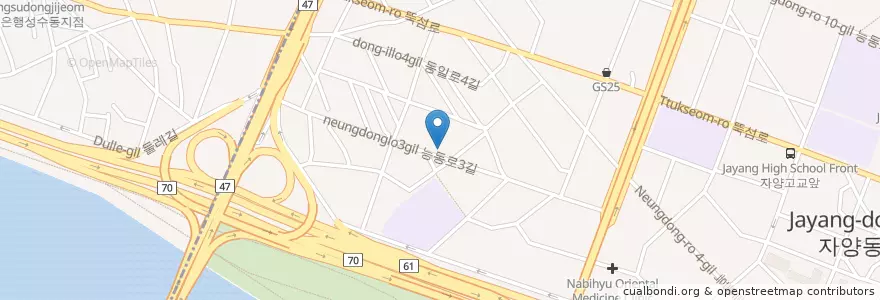 Mapa de ubicacion de 자양4동 en کره جنوبی, سئول, 광진구, 자양4동.