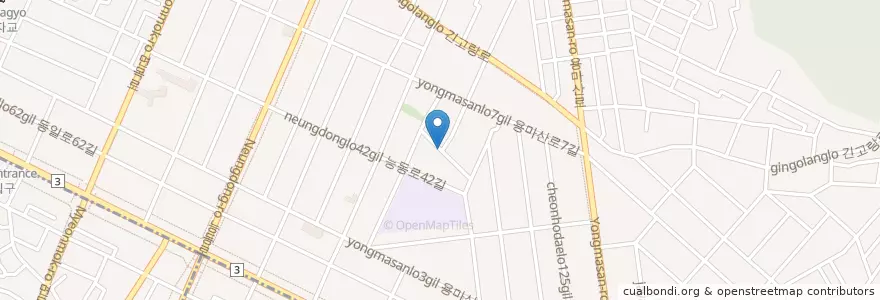 Mapa de ubicacion de 중곡2동 en Coreia Do Sul, Seul, 광진구, 중곡2동.